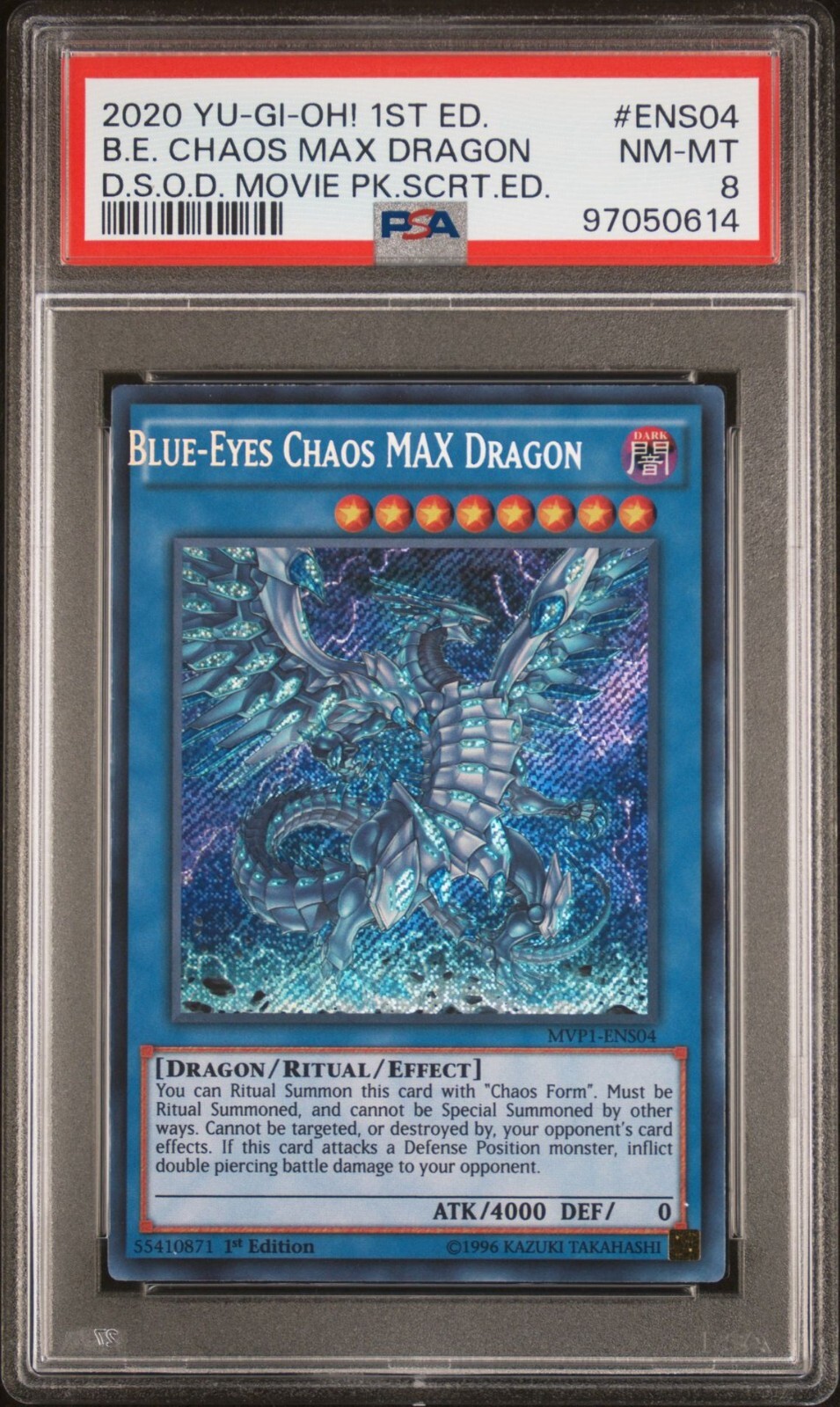 2020 YU-GI-Oh! the Dark Side of Dimensions Movie Pack Secret Edition Blue-Eyes Chaos Max Dragon 1st Edition ENS04