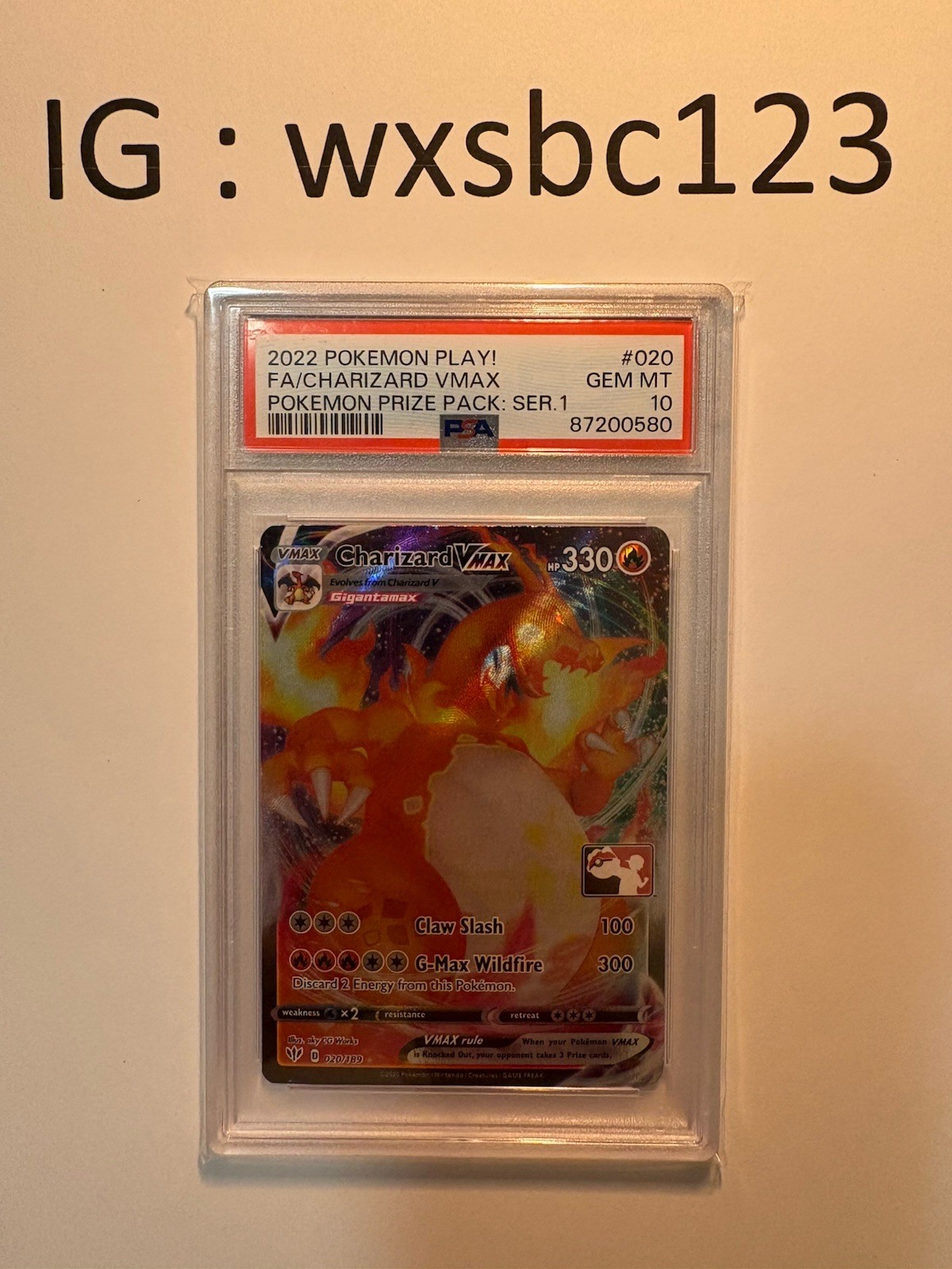 2022 Pokemon Play! Pokemon Prize Pack: Series 1 Full Art/Charizard Vmax 020