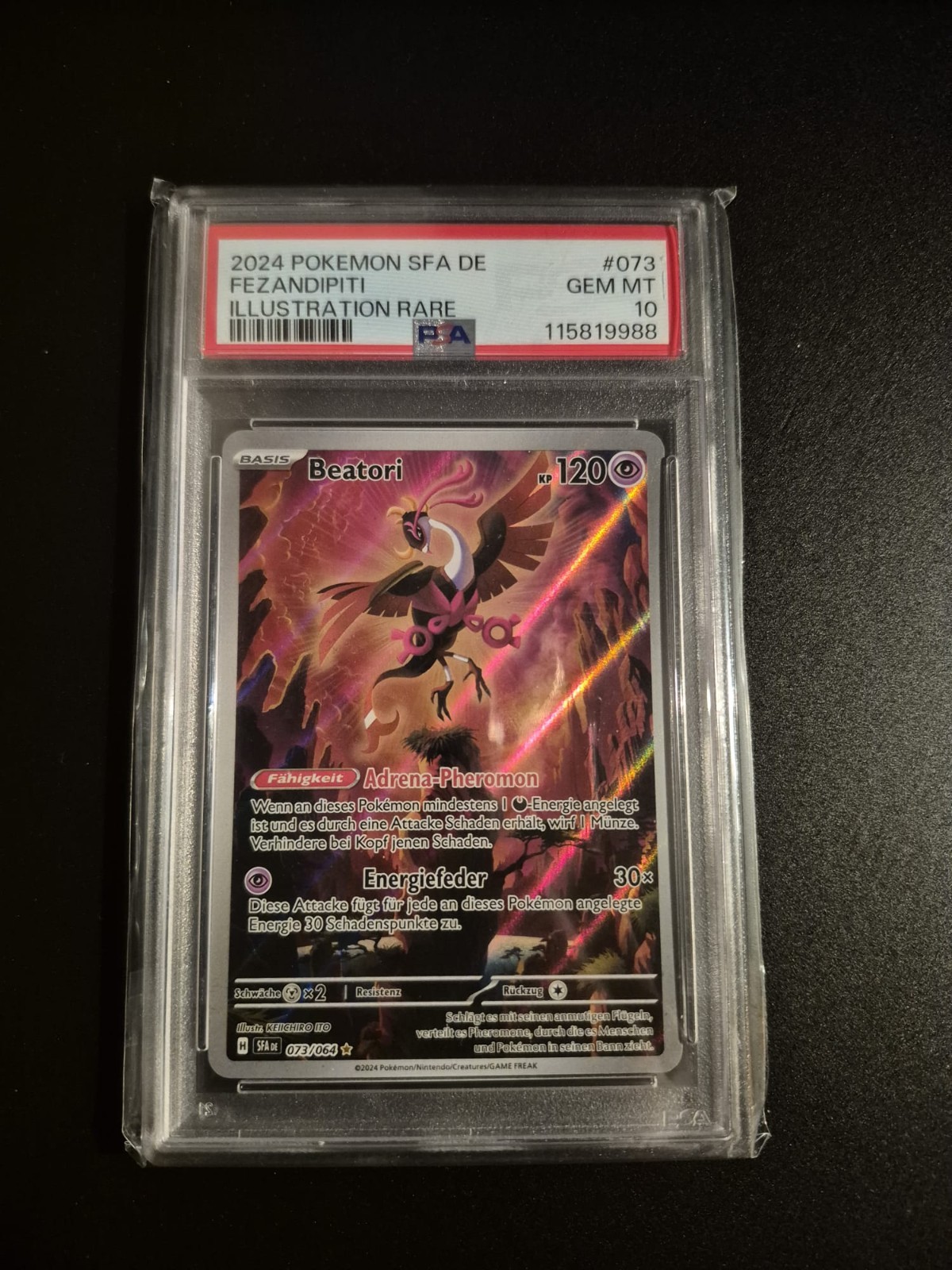 2024 Pokemon German Sfa de-Shrouded Fable Fezandipiti Illustration Rare 073