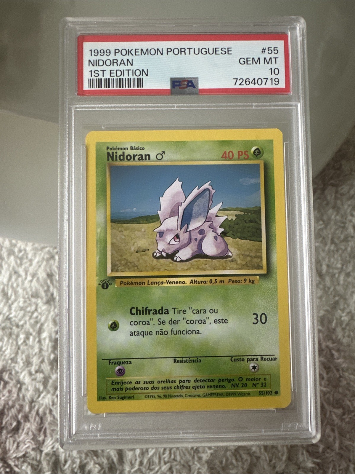 1999 Pokemon Portuguese Nidoran 1st Edition 55