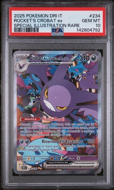 2025 Pokemon Italian Dri It-Destined Rivals Team Rocket's Crobat EX Special Illustration Rare 234