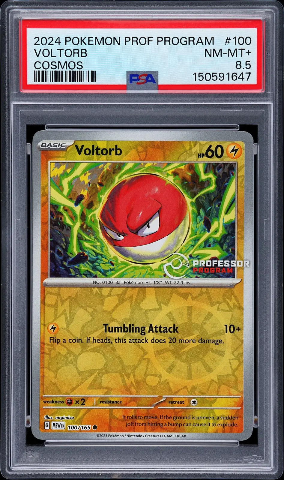 2024 Pokemon Professor Program Promos Voltorb Cosmos 100