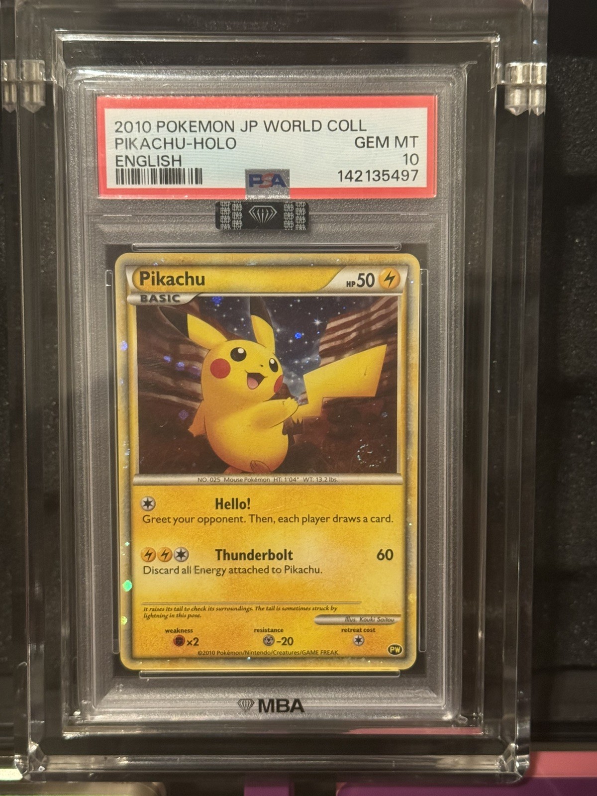 2010 Pokemon Japanese World Collection Pikachu-Holo English