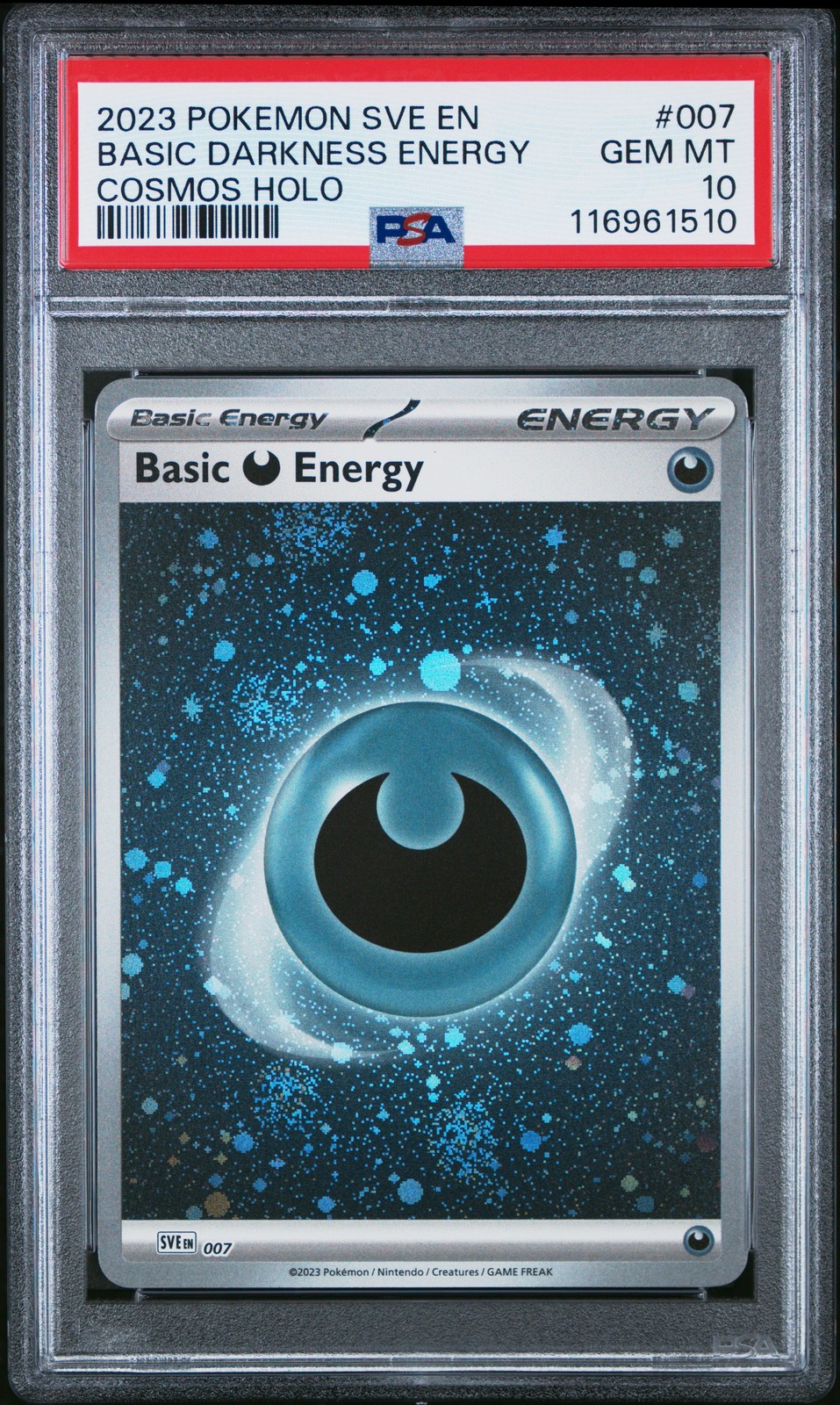 2023 Pokemon Sve EN-Basic Energies Basic Darkness Energy Cosmos Holo 007