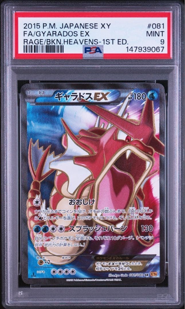2015 Pokemon Japanese XY Rage of the Broken Heavens Full Art/Gyarados EX 1st Edition 081