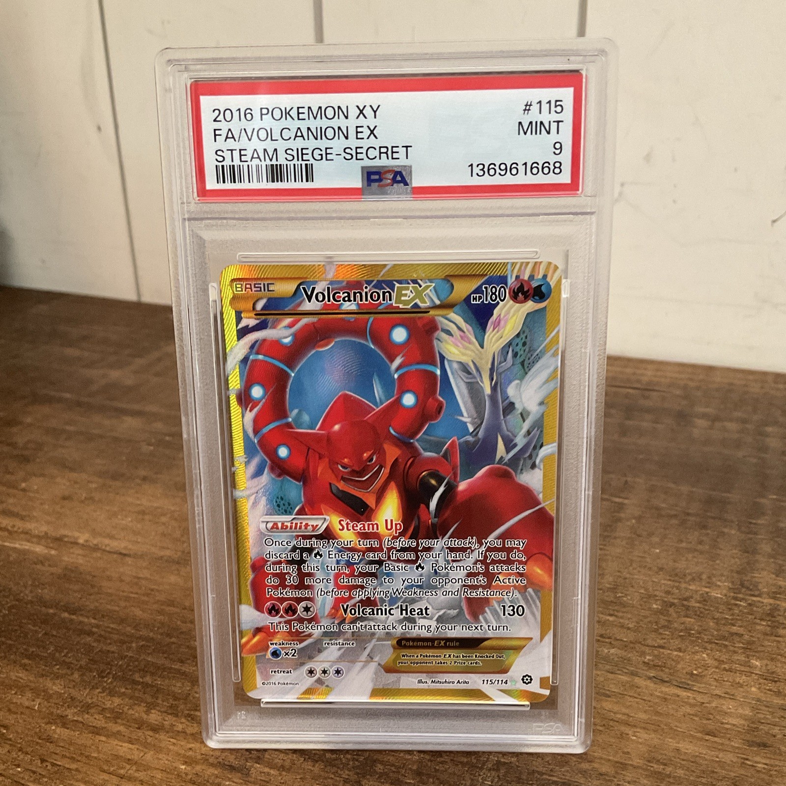 2016 Pokemon XY Steam Siege Full Art/Volcanion EX Secret 115