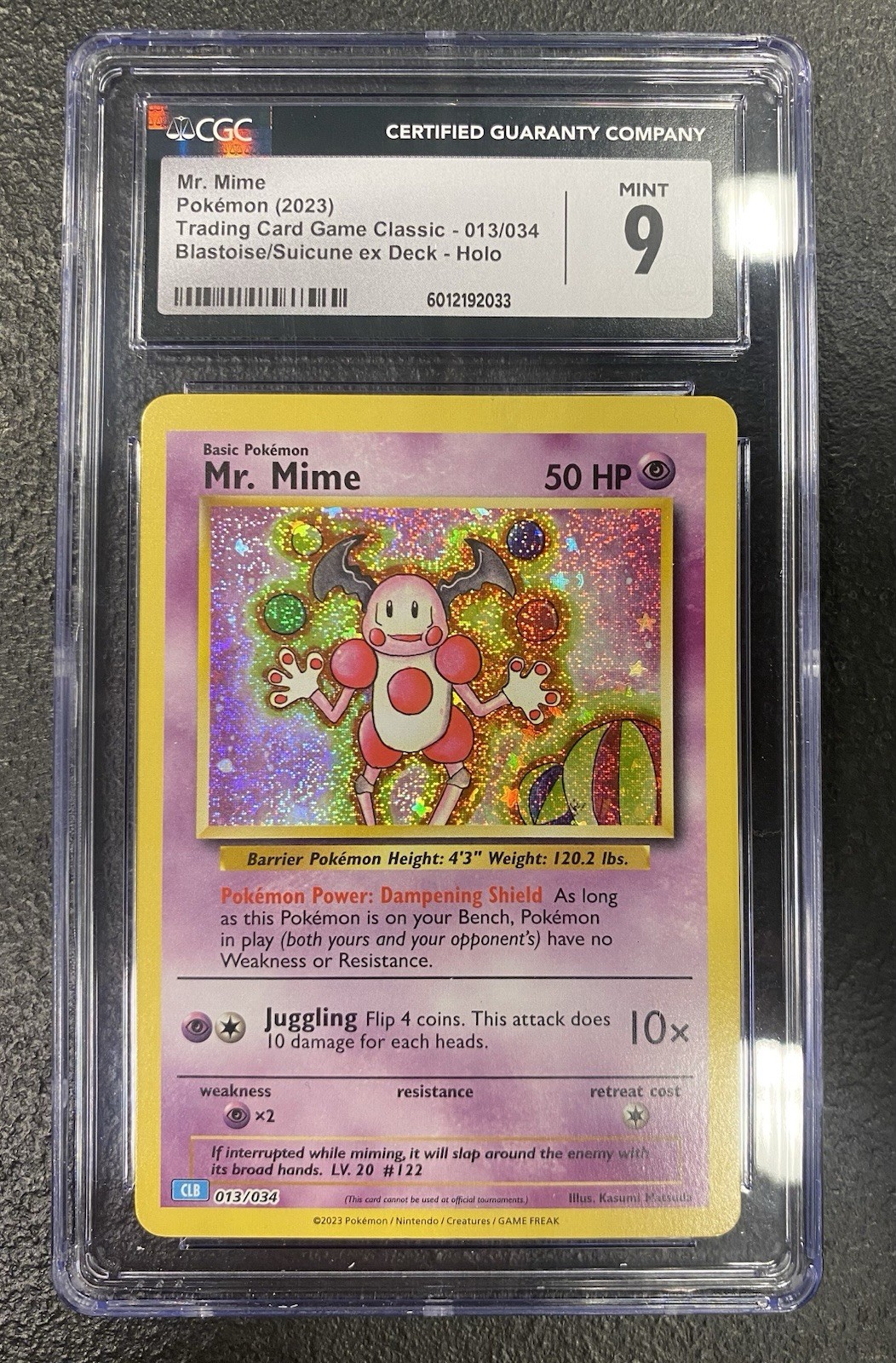 2023 Trading Card Game Classic - CLV, CLC, CLB - English Mr. Mime Blastoise &amp; Suicune ex Deck - CLB Holo 013/034