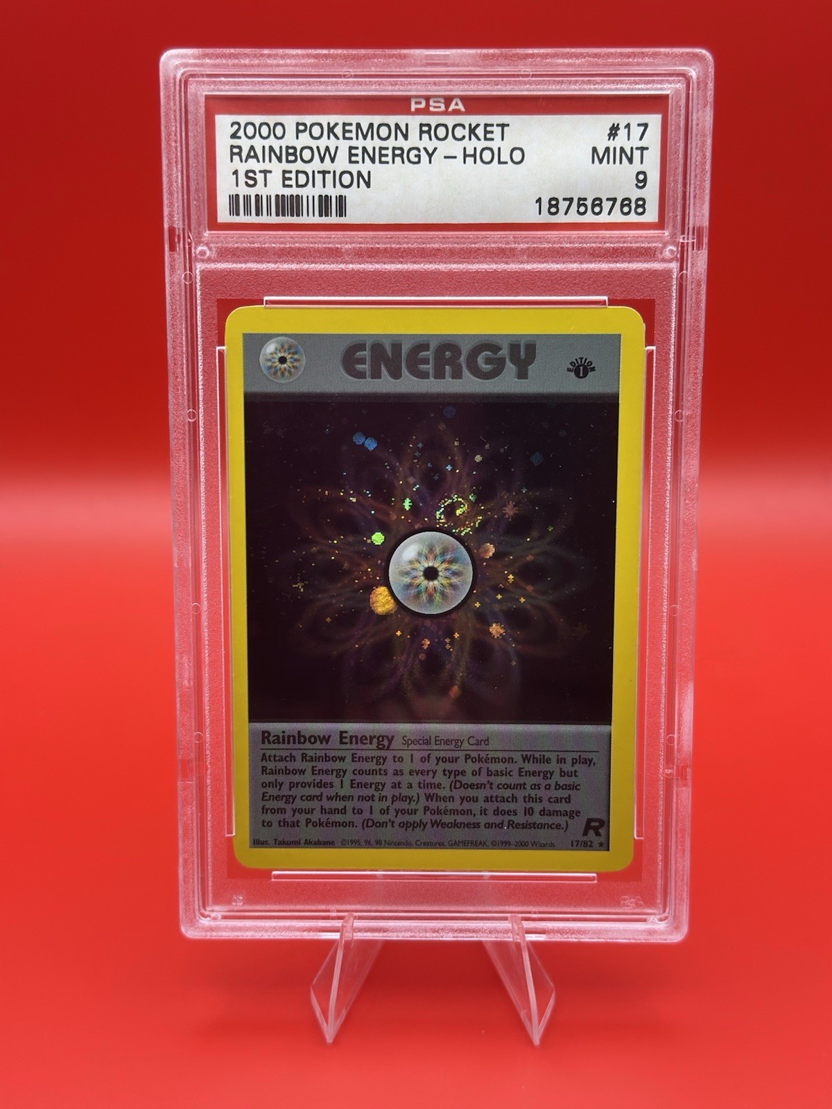 2000 Pokemon Rocket Rainbow Energy-Holo 1st Edition 17