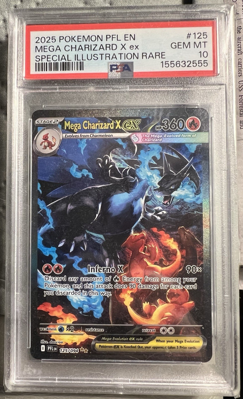 2025 Pokemon Pfl EN-Phantasmal Flames Mega Charizard X EX Special Illustration Rare 125