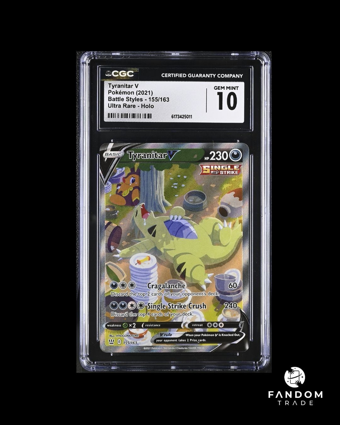 2021 Battle Styles - English Tyranitar V Ultra Rare Holo 155/163