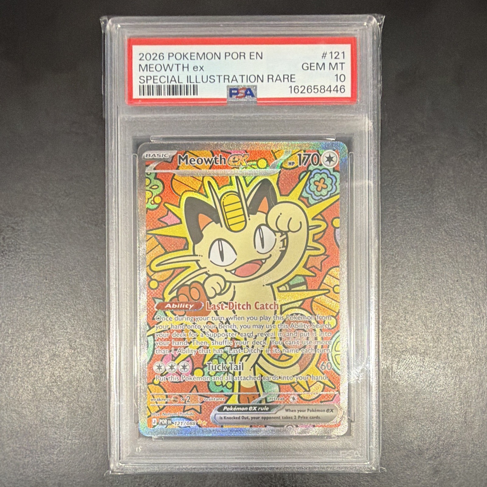 2026 Pokemon Por EN-Perfect Order Meowth EX Special Illustration Rare 121