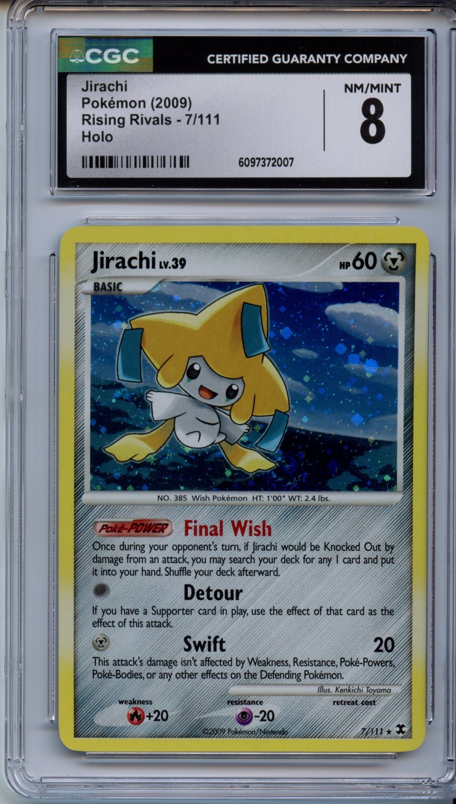 2009 Rising Rivals - English Jirachi Rare Holo 7/111