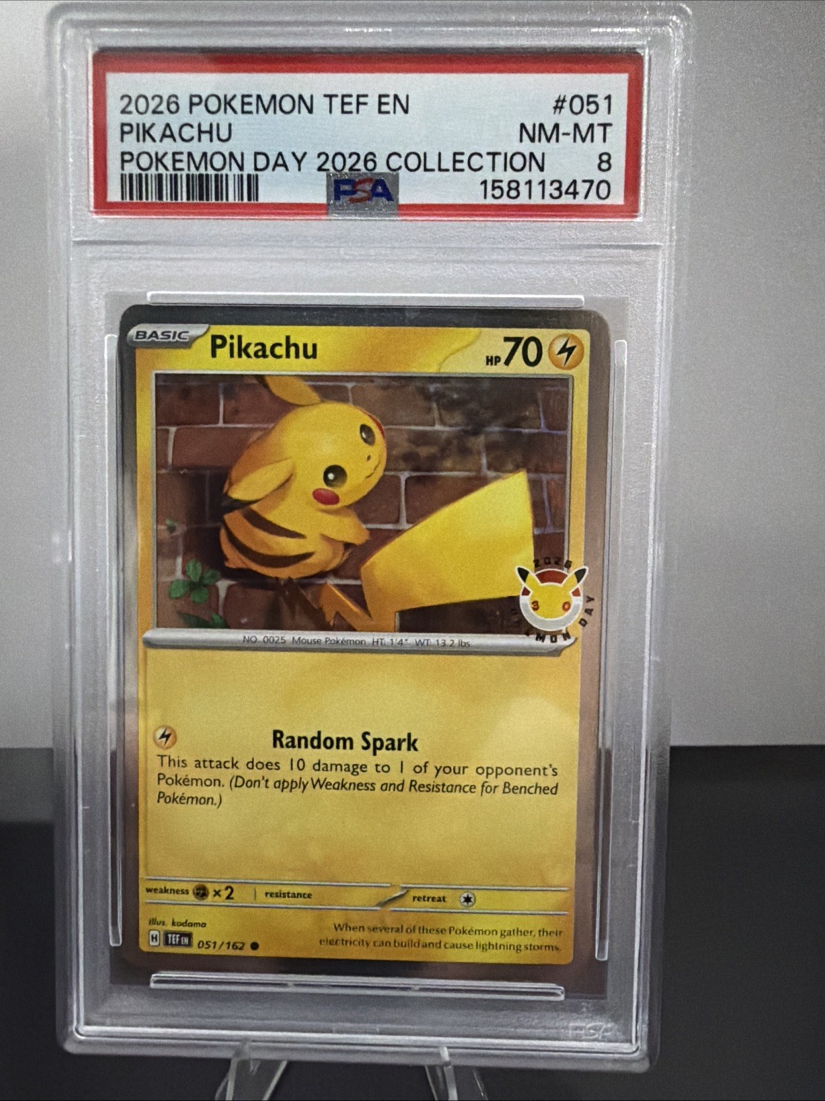 2026 Pokemon Tef EN-Temporal Forces Pikachu Pokemon Day 2026 Collection 051