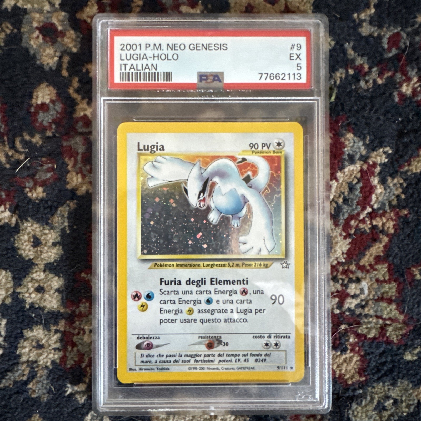 2001 Pokemon Italian Neo Genesis Lugia-Holo 9