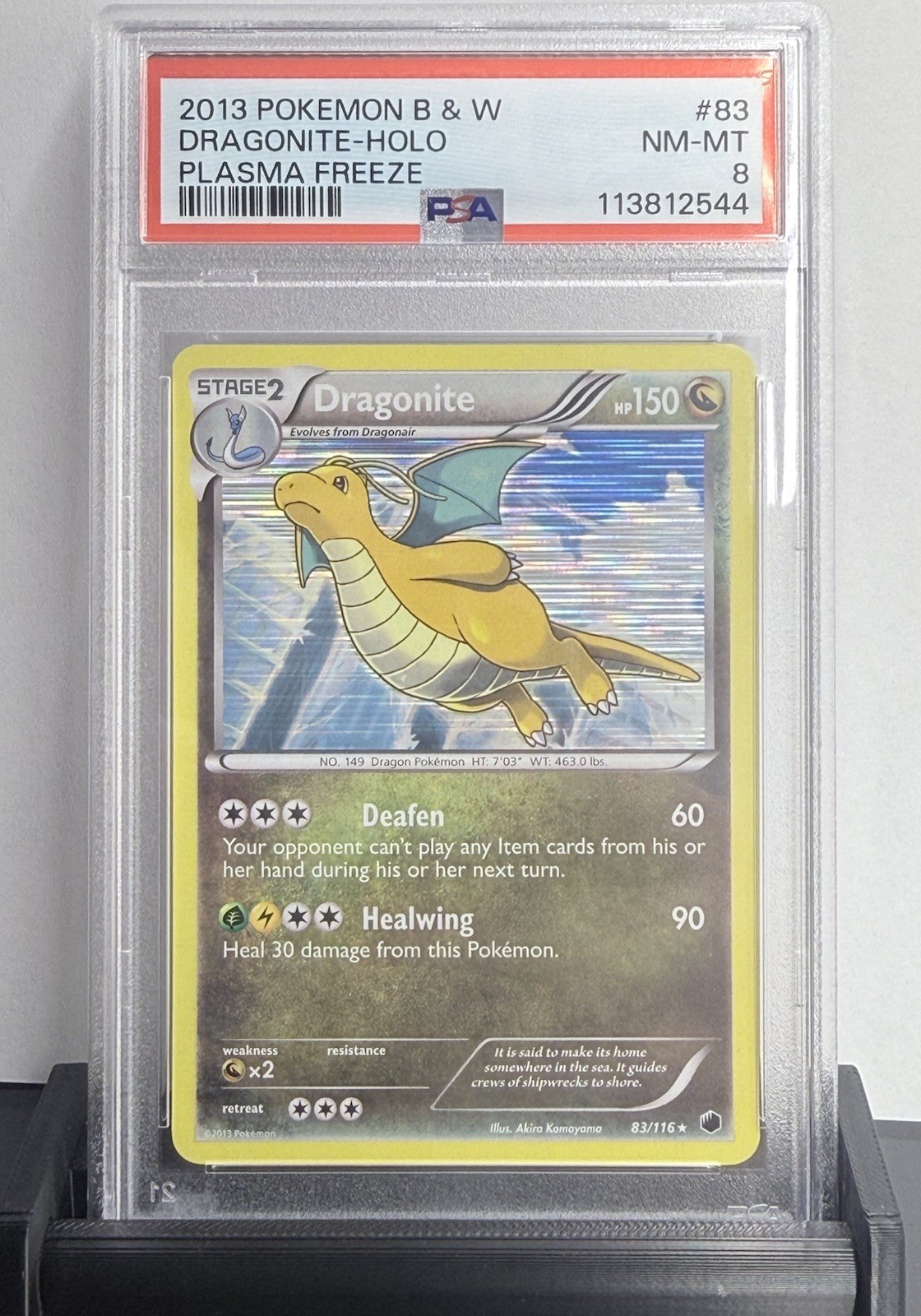 2013 Pokemon Black & White Plasma Freeze Dragonite-Holo 83