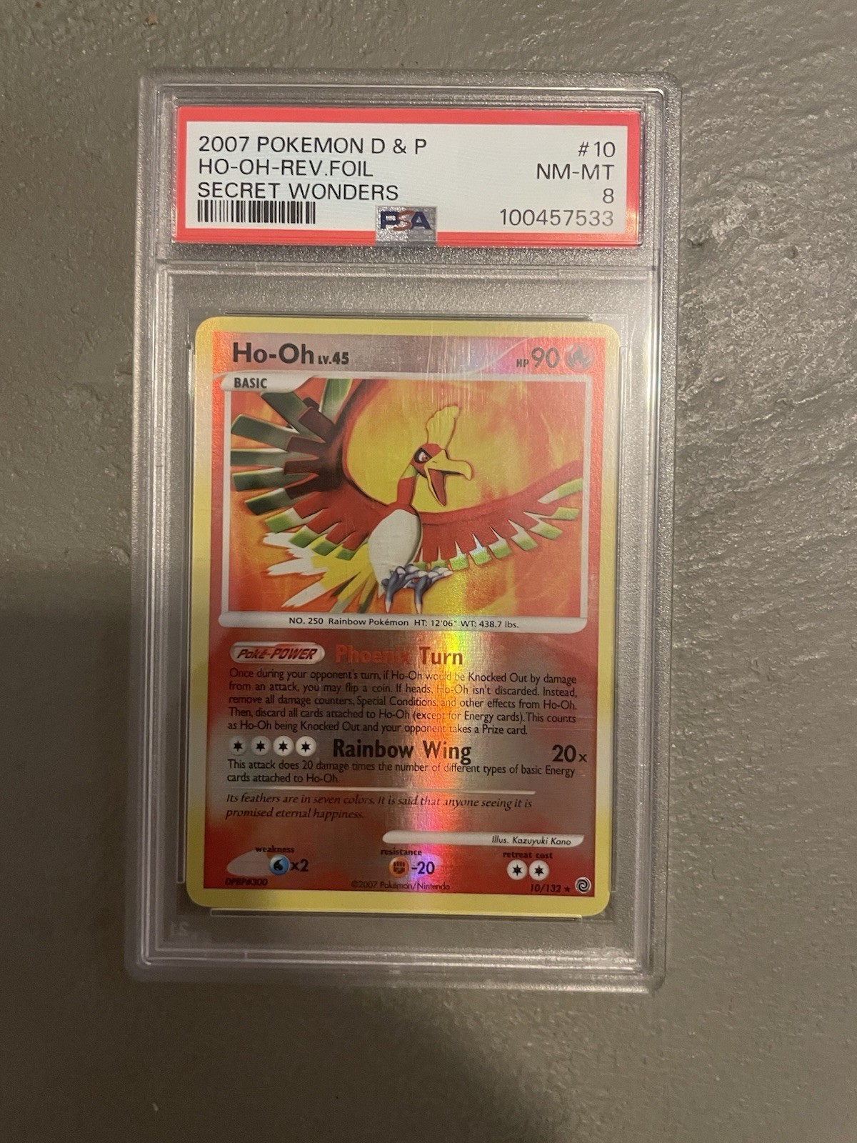 2007 Pokemon Diamond & Pearl Secret Wonders HO-Oh-Reverse Foil 10