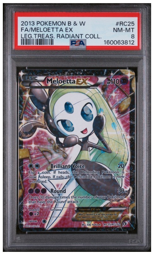 2013 Pokemon Black & White Legendary Treasures Radiant Collection Full Art/Meloetta EX RC25