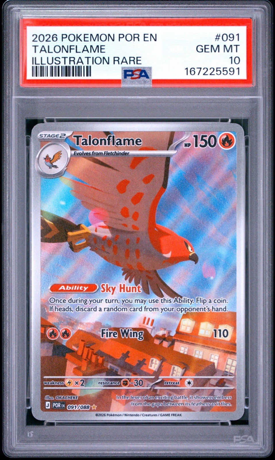2026 Pokemon Por EN-Perfect Order Talonflame Illustration Rare 091