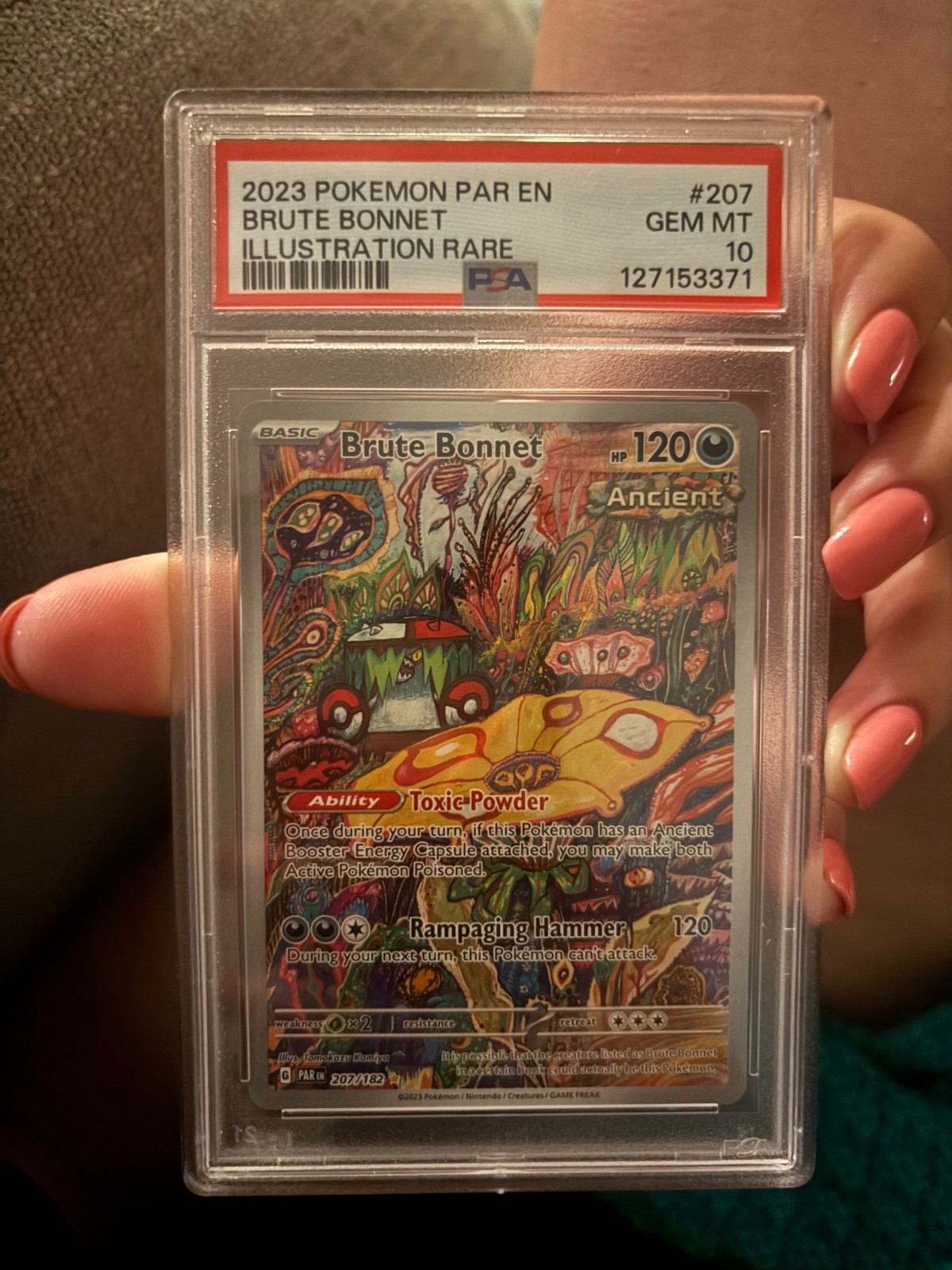 2023 Pokemon Par EN-Paradox Rift Brute Bonnet Illustration Rare 207
