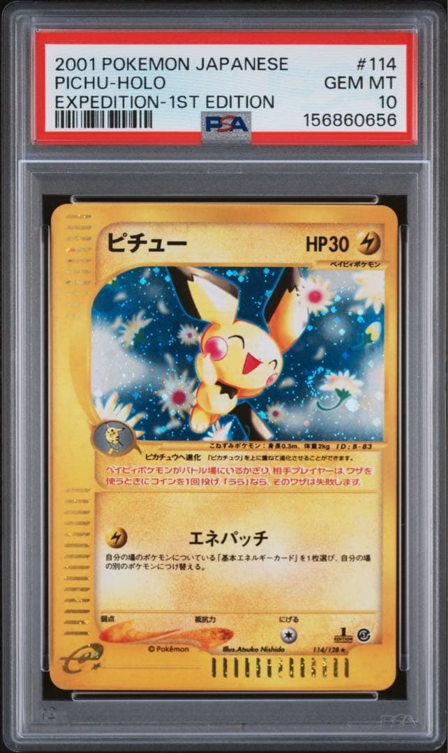 2001 Pokemon Japanese Expedition Pichu-Holo 1st Edition 114