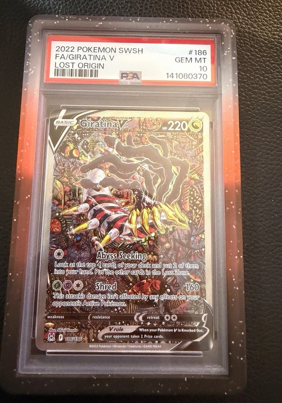 2022 Pokemon Sword & Shield Lost Origin Full Art/Giratina V 186