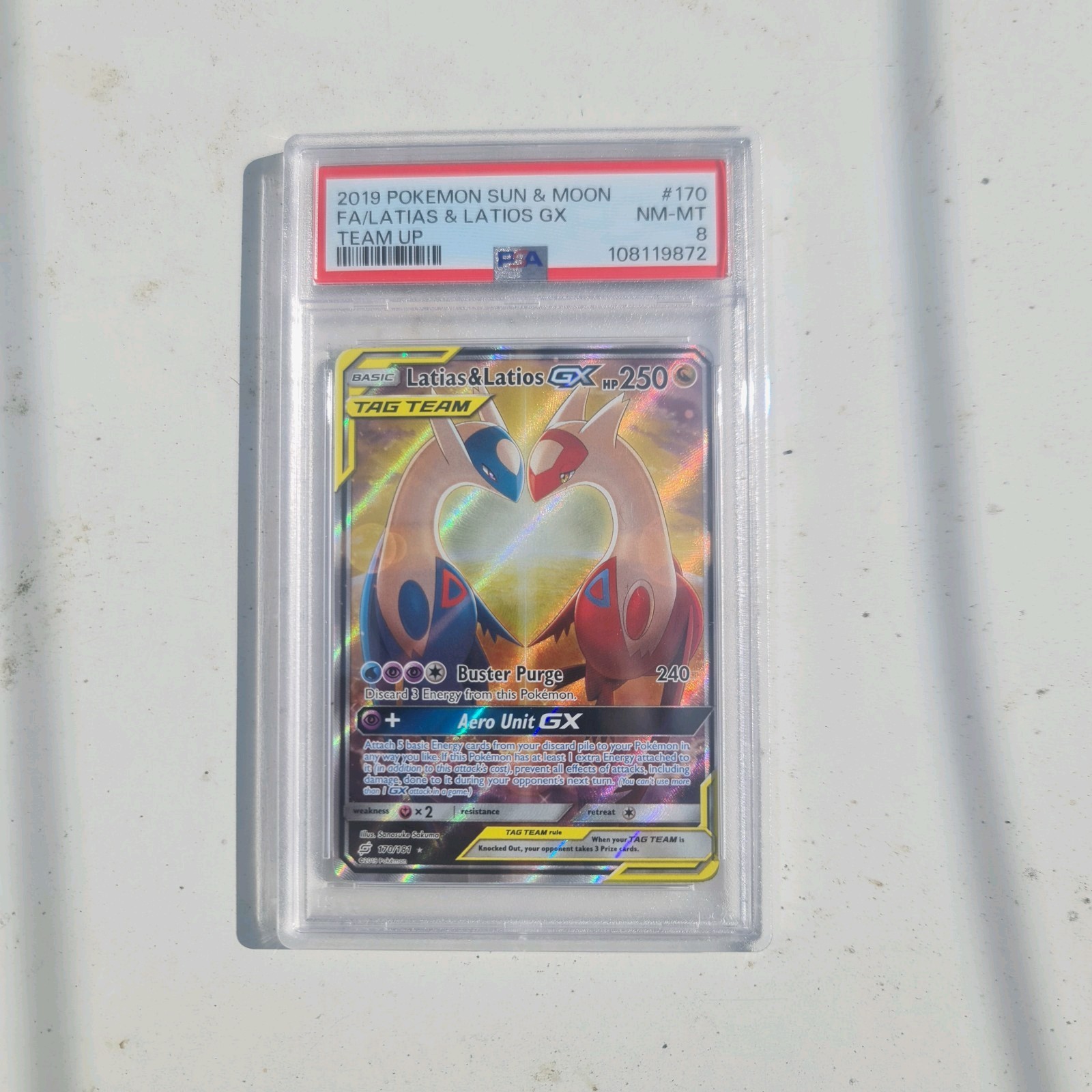 2019 Pokemon Sun & Moon Team Up Full Art/Latias & Latios GX 170