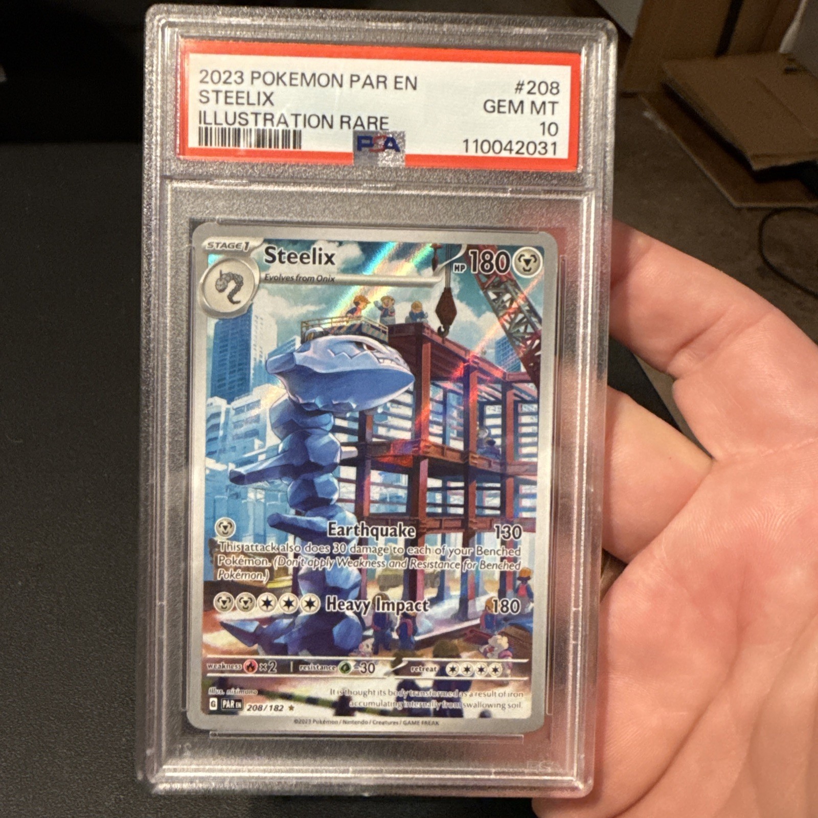 2023 Pokemon Par EN-Paradox Rift Steelix Illustration Rare 208