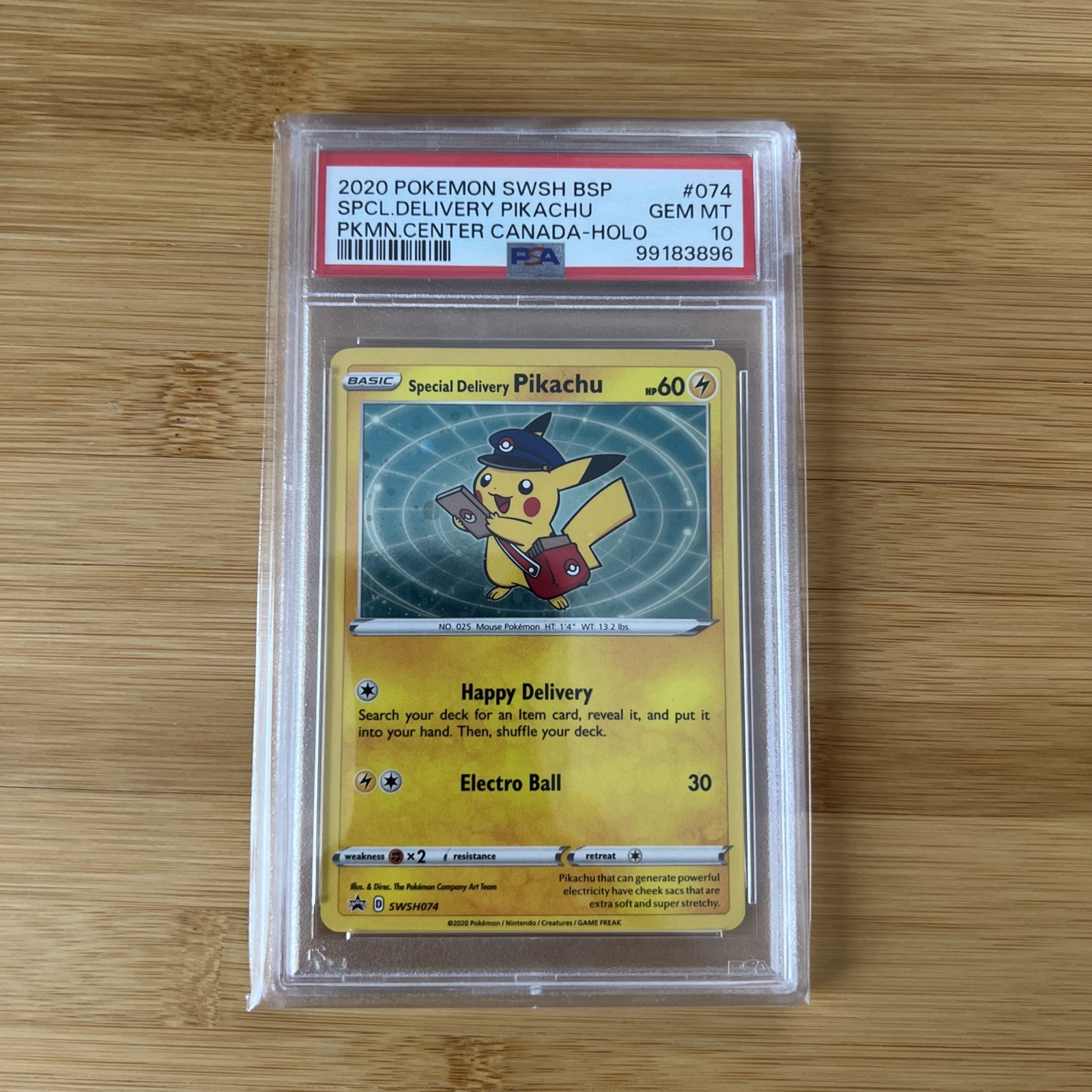2020 Pokemon Swsh Black Star Promo Special Delivery Pikachu-Holo Pokemon Center Canada 074