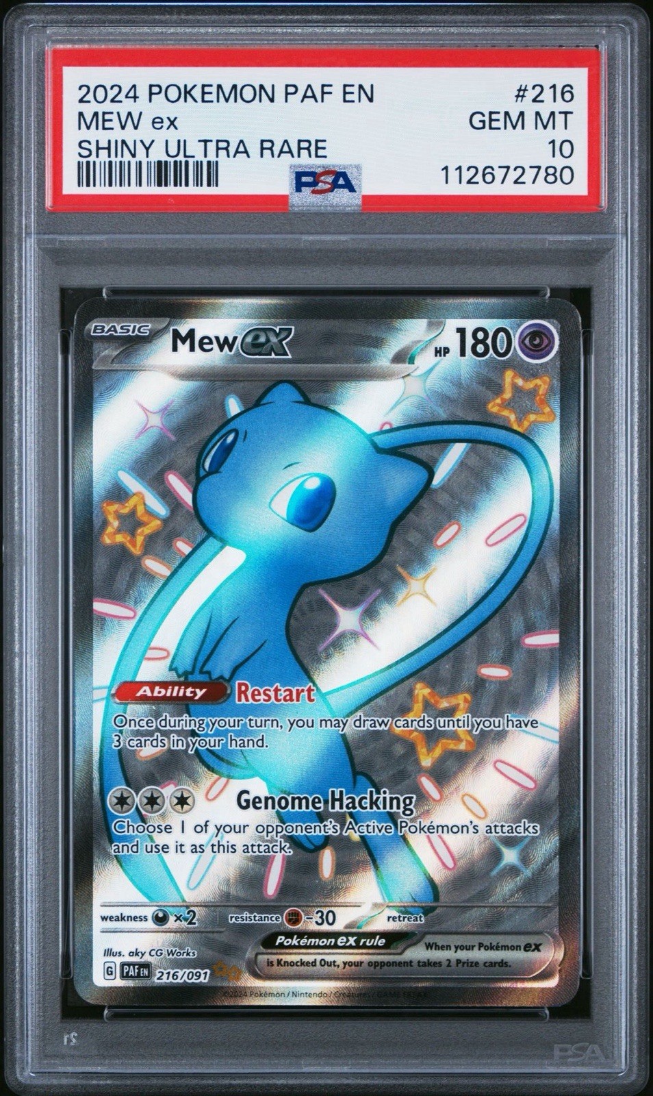 2024 Pokemon Paf EN-Paldean Fates Mew EX Shiny Ultra Rare 216