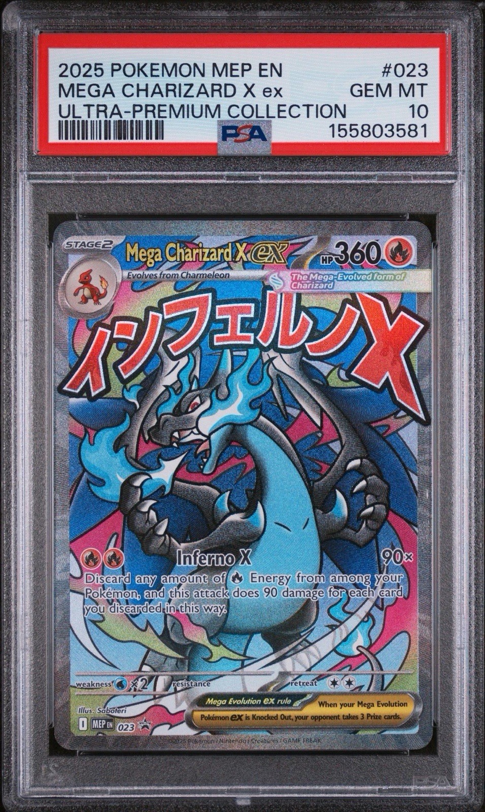2025 Pokemon Mep EN-Me Black Star Promo Mega Charizard X EX Mega Charizard X EX Ultra-Premium Collection 023
