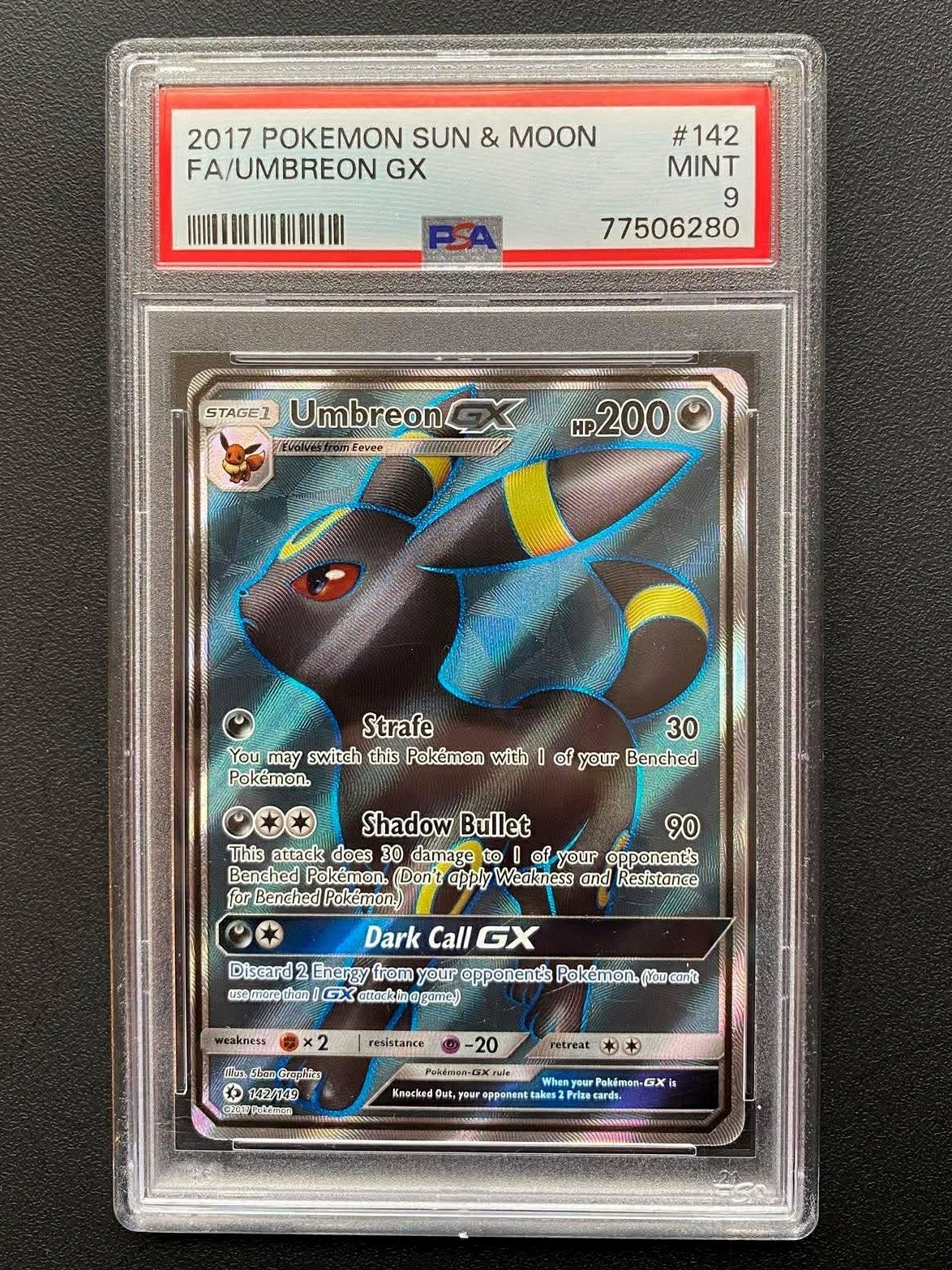 2017 Pokemon Sun & Moon Full Art/Umbreon GX 142