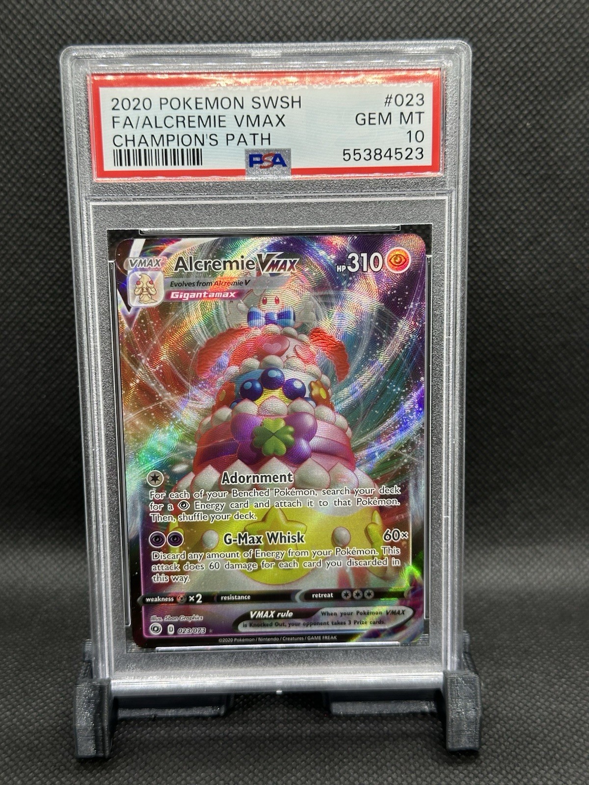 2020 Pokemon Sword & Shield Champion's Path Full Art/Alcremie Vmax 023