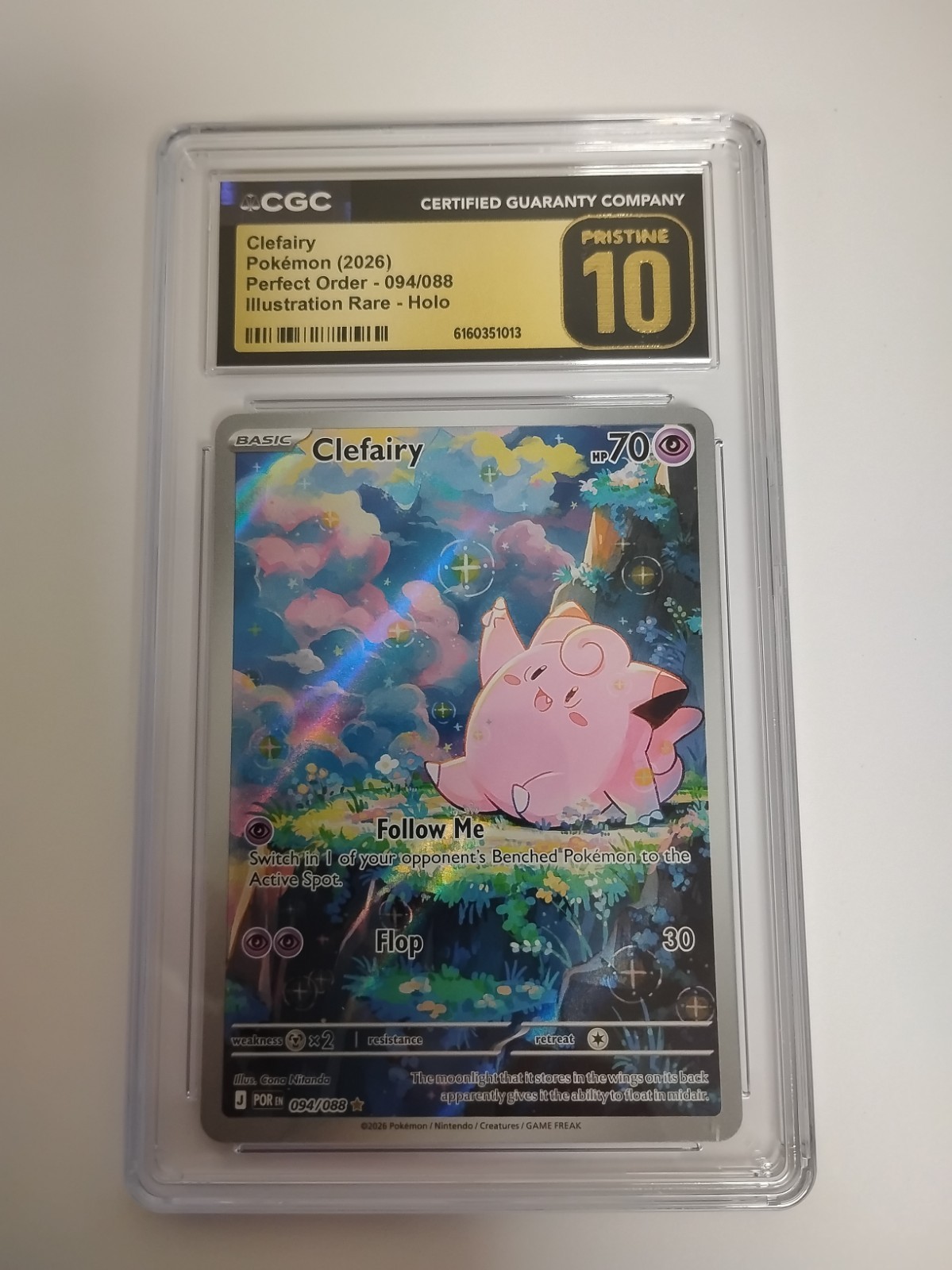 2026 Perfect Order - POR EN - English Clefairy Illustration Rare Holo 094/088