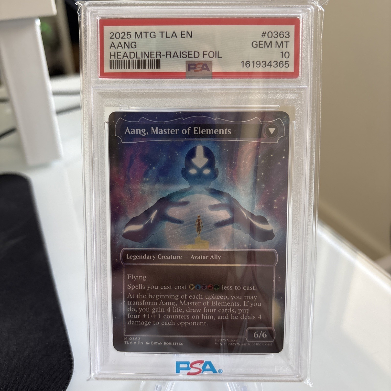 2025 Magic the Gathering Avatar: the Last Airbender Aang, Master of Elements/Avatar Aang Headliner-Raised Foil 0363