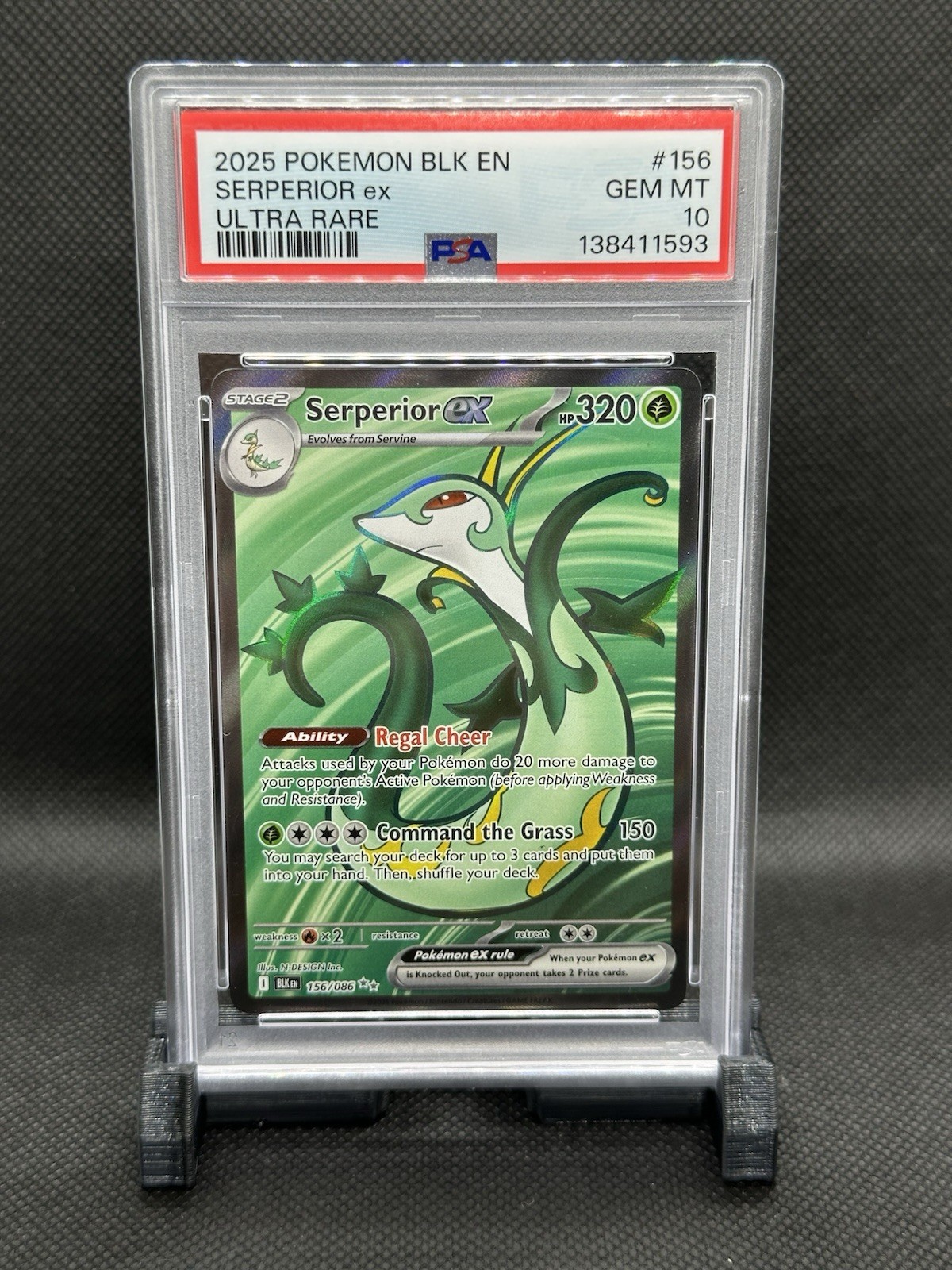 2025 Pokemon Blk EN-Black Bolt Serperior EX Ultra Rare 156