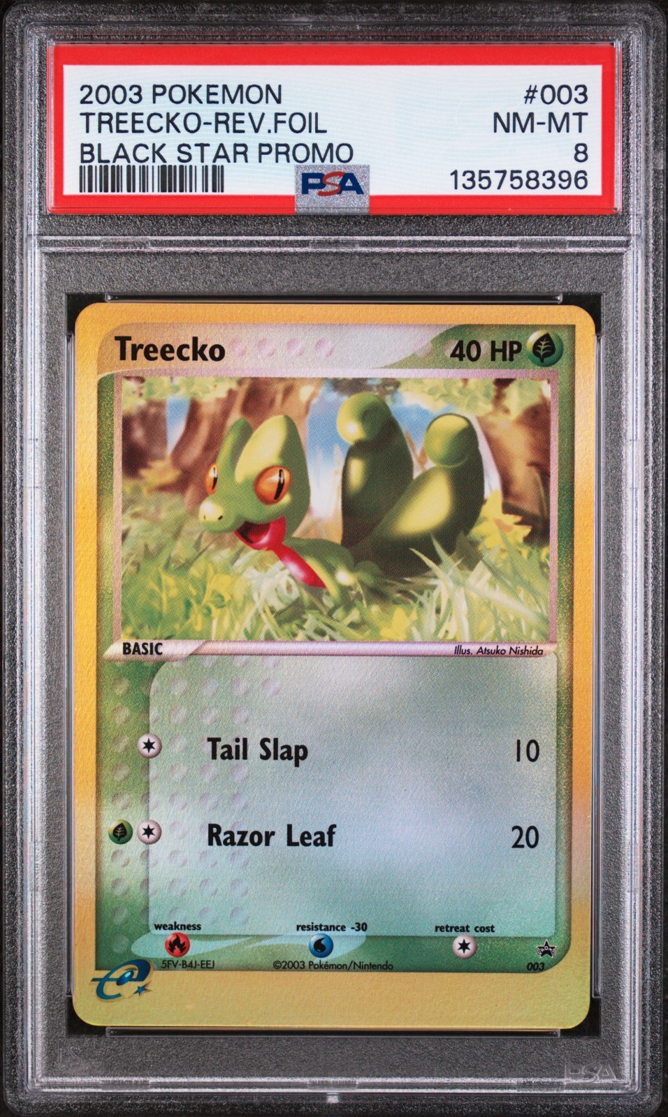 2003 Pokemon Black Star Promo Treecko-Reverse Foil 003