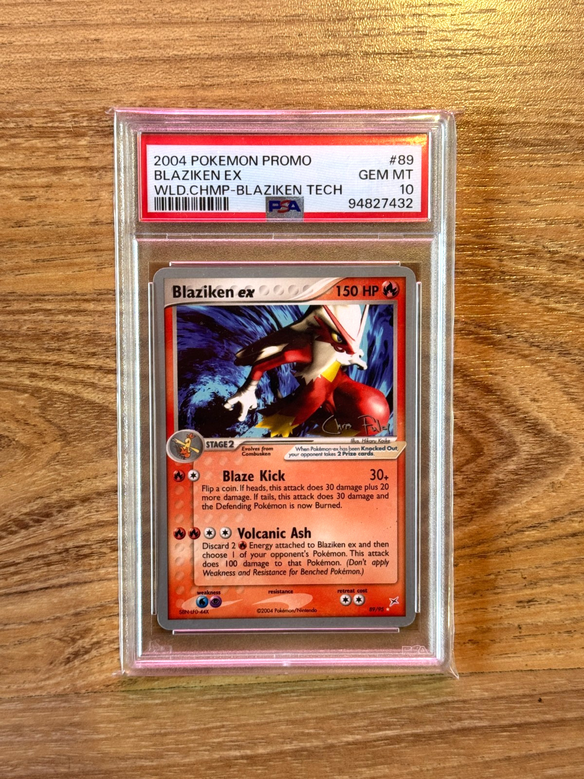 2004 Pokemon World Championships Promo Blaziken EX Blaziken Tech 89