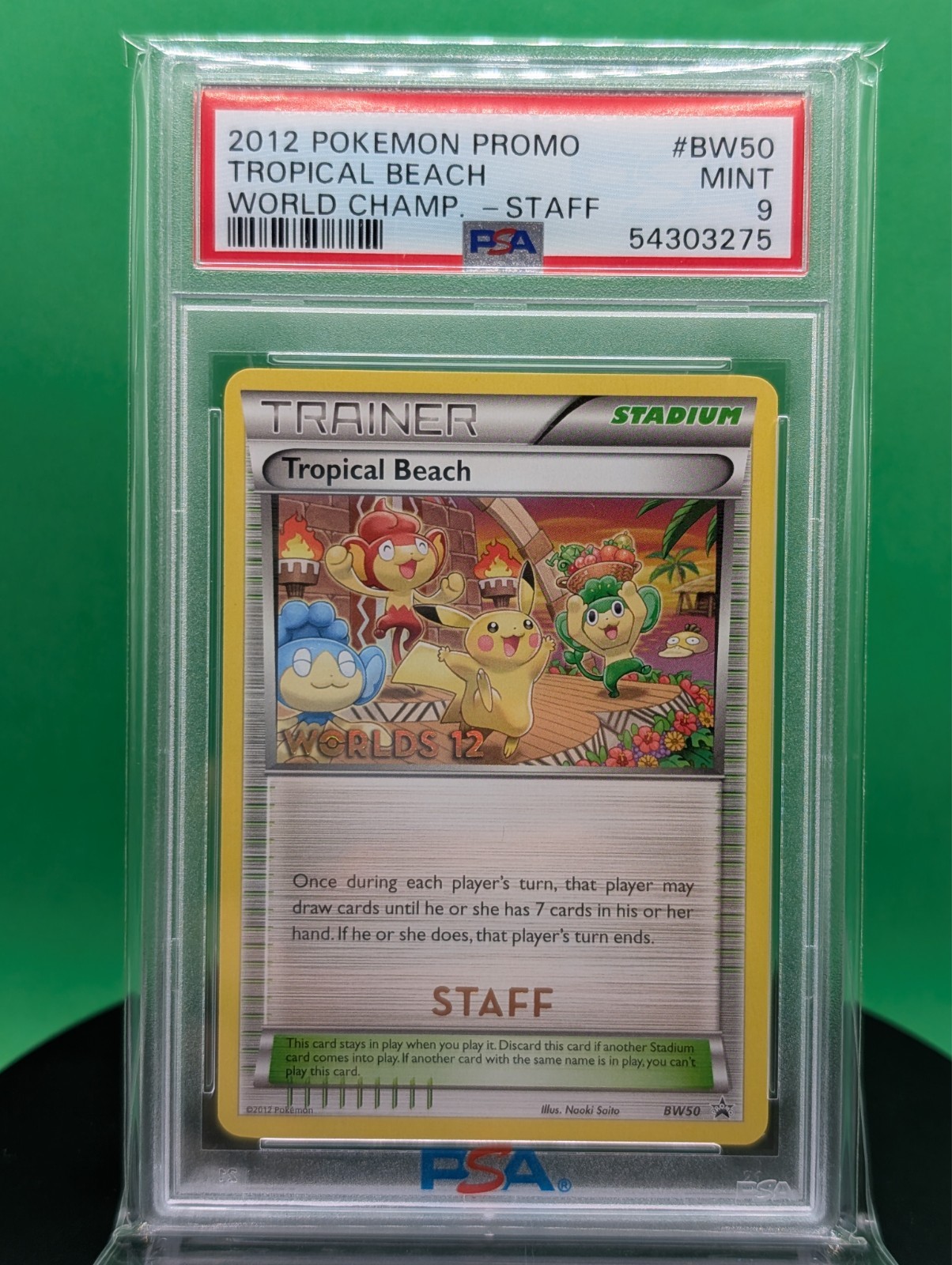 2012 Pokemon World Championships Promo Tropical Beach Staff BW50