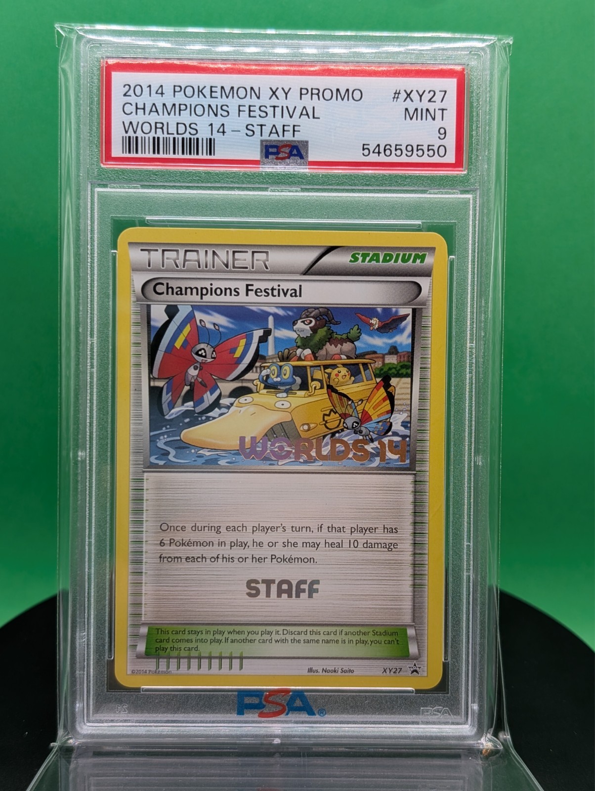 2014 Pokemon XY Black Star Promo Champions Festival Worlds 14-Staff XY27