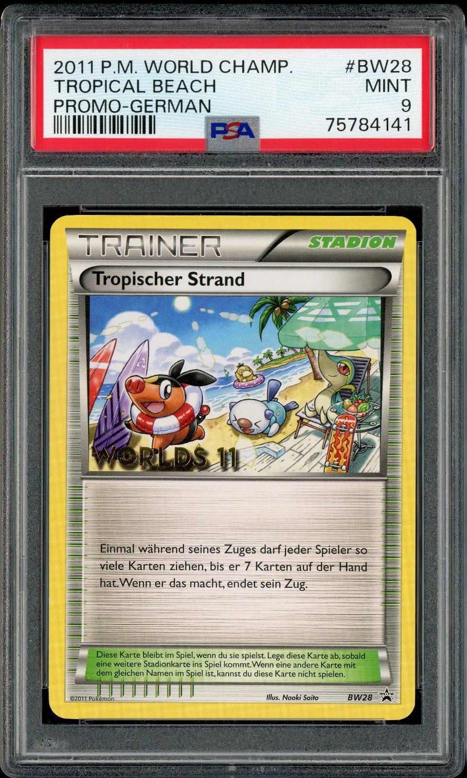 2011 Pokemon World Championships Promo Tropical Beach German BW28