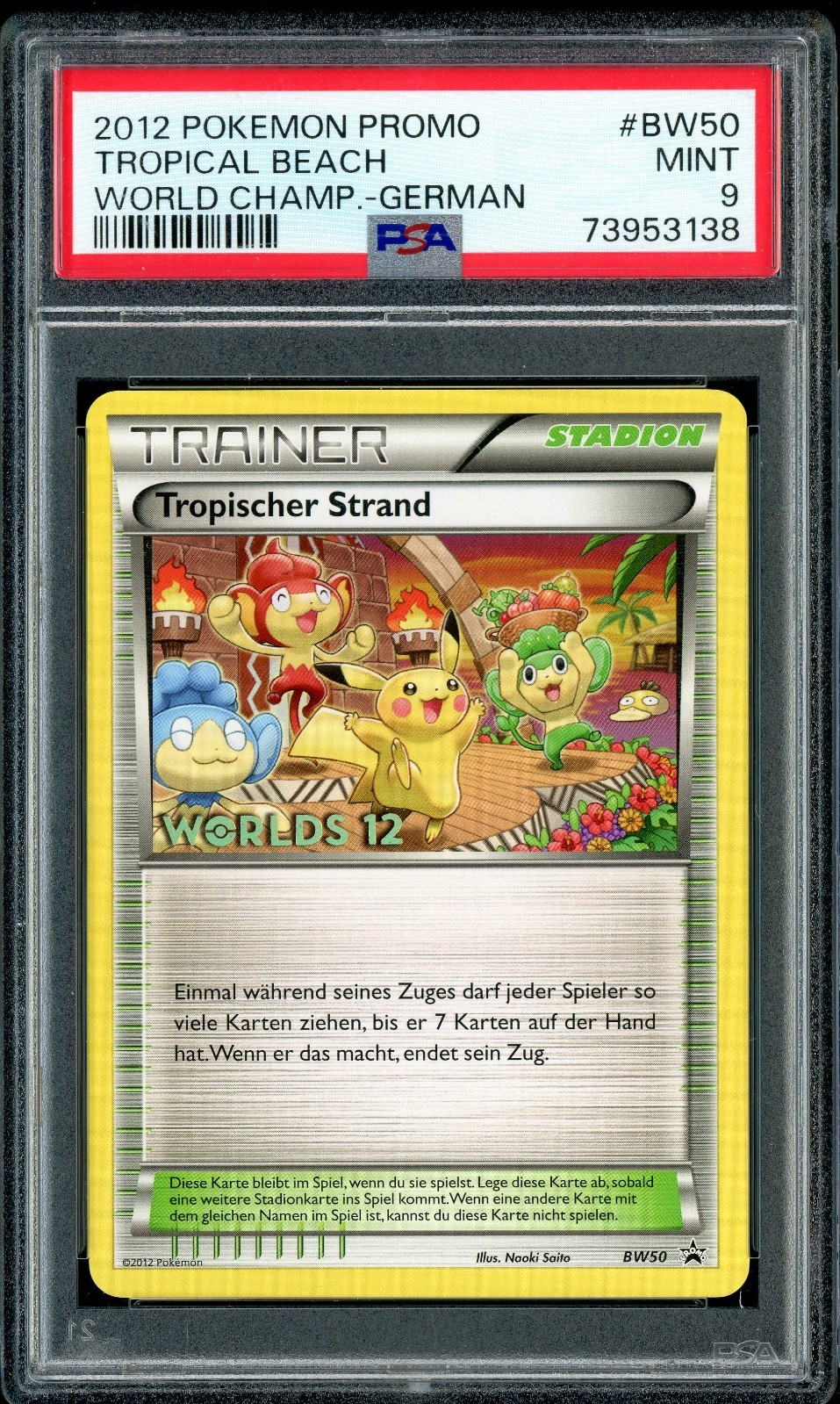 2012 Pokemon World Championships Promo Tropical Beach German BW50
