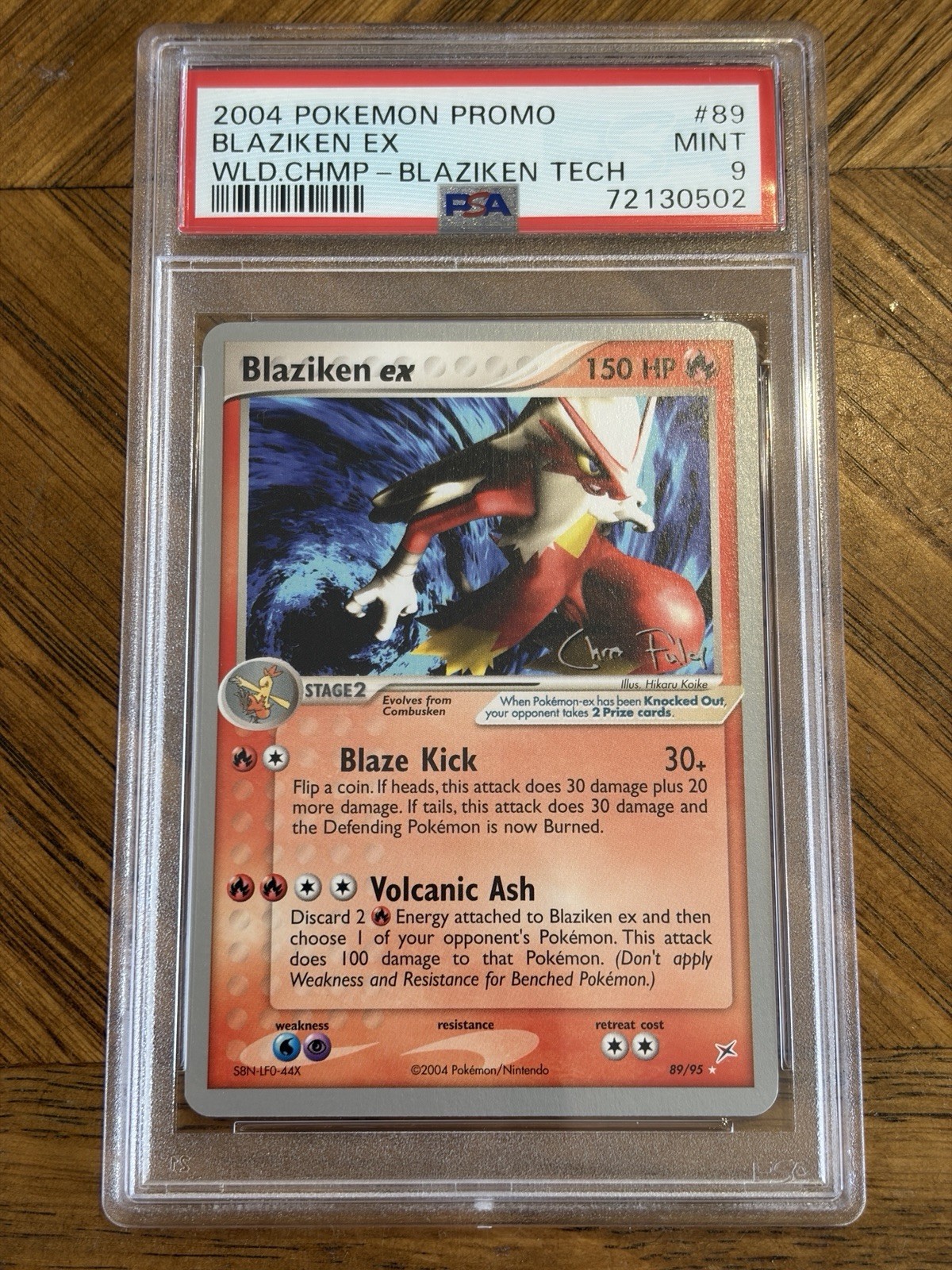 2004 Pokemon World Championships Promo Blaziken EX Blaziken Tech 89