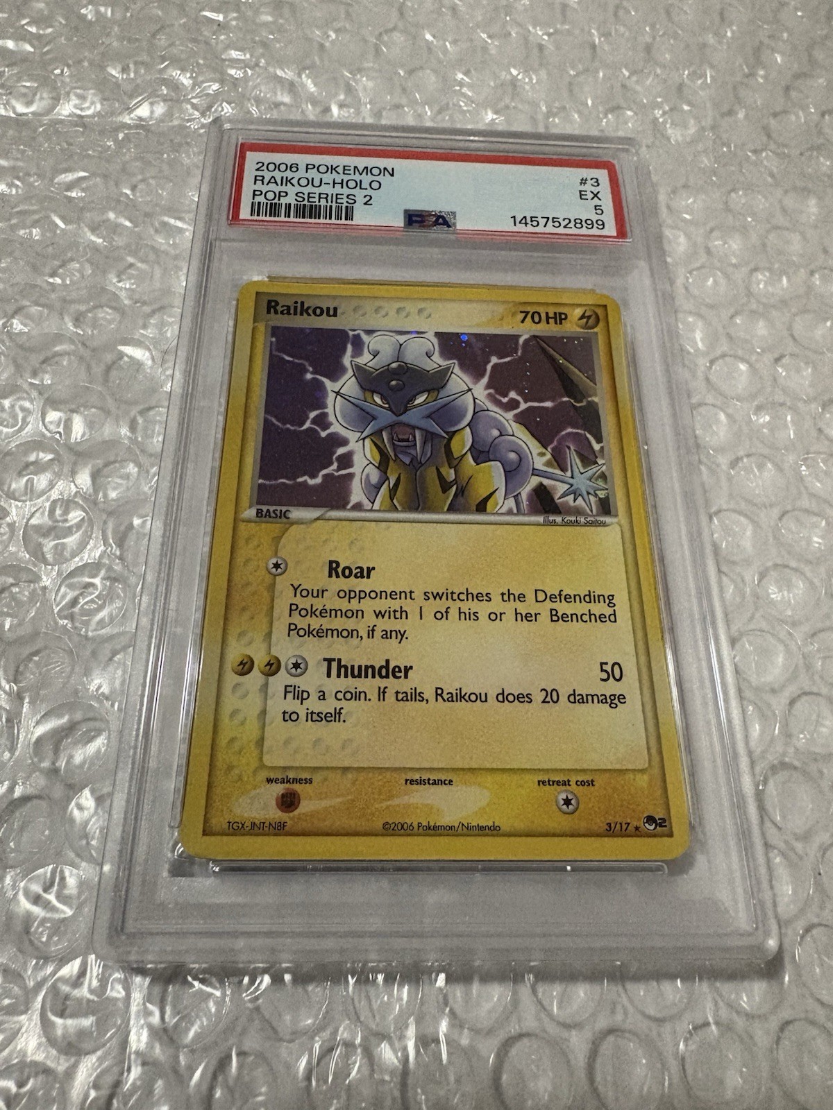2006 Pokemon Pop Series 2 Raikou-Holo 3