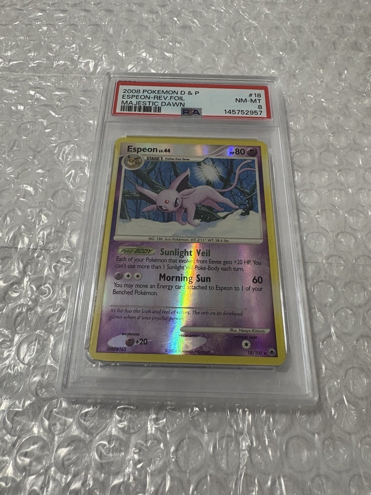 2008 Pokemon Diamond & Pearl Majestic Dawn Espeon-Reverse Foil 18