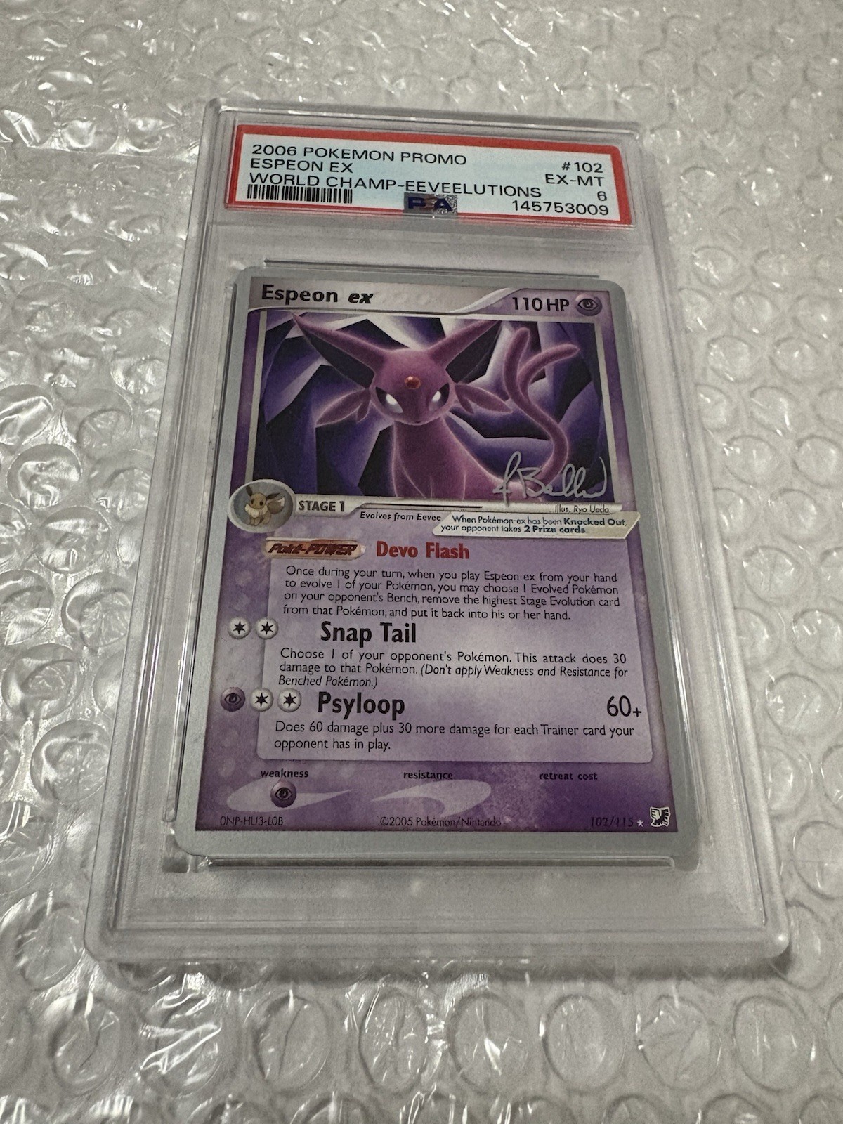 2006 Pokemon World Championships Promo Espeon EX Eeveelutions 102