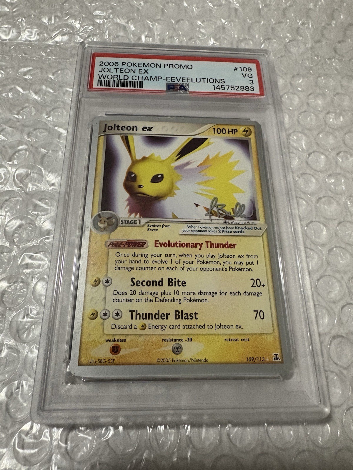 2006 Pokemon World Championships Promo Jolteon EX Eeveelutions 109