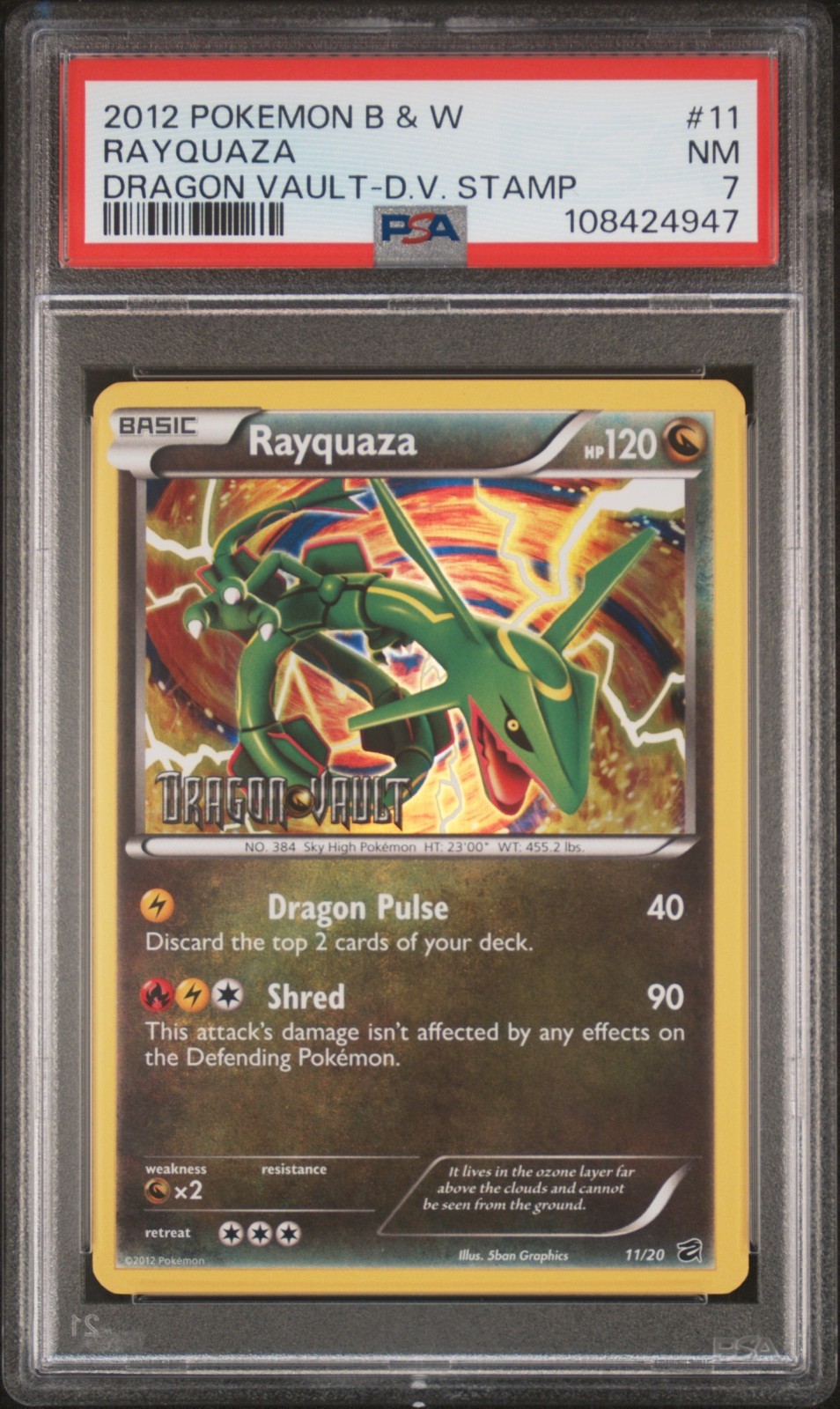 2012 Pokemon Black & White Dragon Vault Rayquaza Dragon Vault Stamp 11