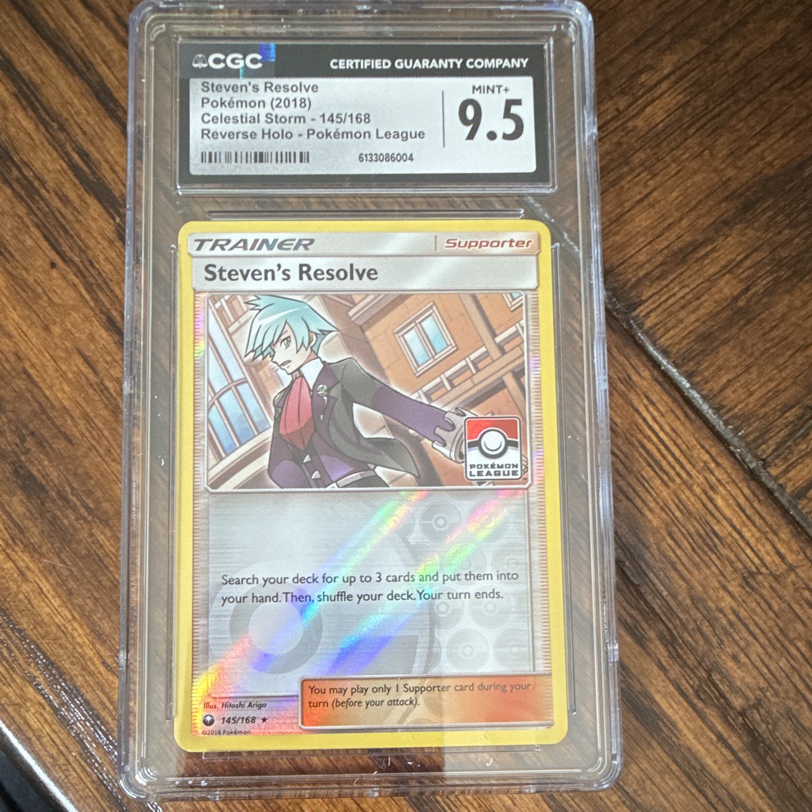 2018 Celestial Storm - English Steven's Resolve Pokémon League (Reverse Holo) 145/168