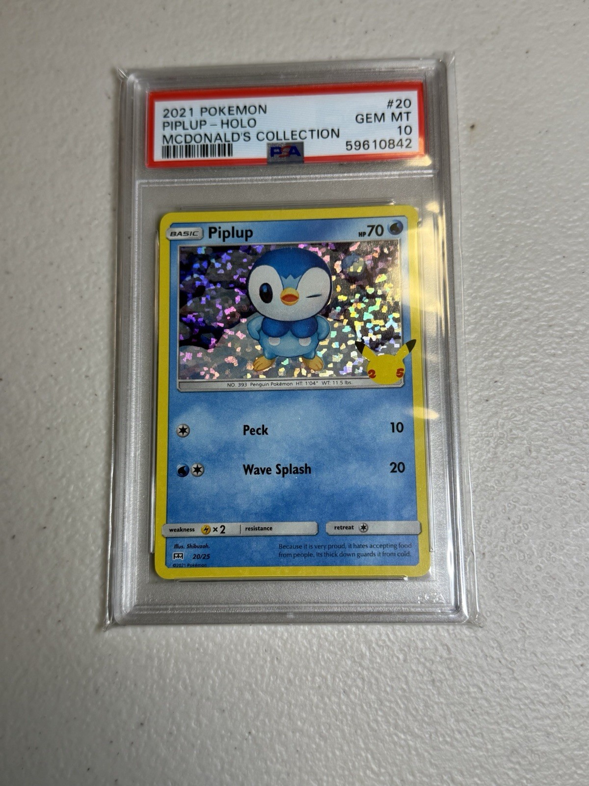 2021 Pokemon Mcdonald's Collection Piplup-Holo 20