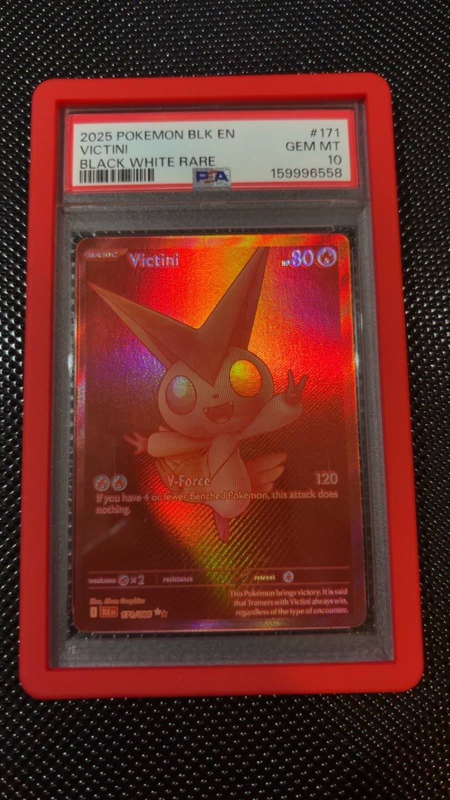 2025 Pokemon Blk EN-Black Bolt Victini Black White Rare 171